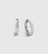 Sterling Silver Essential Diamond Huggie Earrings - Lab Grown Diamond - Monica Vinader