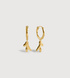 Gold Vermeil Fragments Coral Huggie Earrings - Monica Vinader