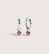 Sterling Silver July Birthstone Huggie Earrings - Ruby - Monica Vinader