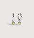 Sterling Silver August Birthstone Huggie Earrings - Peridot - Monica Vinader