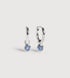 Sterling Silver September Birthstone Huggie Earrings - Blue Sapphire - Monica Vinader
