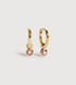 Gold Vermeil October Birthstone Huggie Earrings - Pink Tourmaline - Monica Vinader