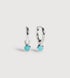 Sterling Silver December Birthstone Huggie Earrings - Tuquoise - Monica Vinader