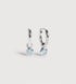 Sterling Silver March Birthstone Huggie Earrings - Aquamarine - Monica Vinader