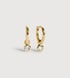 Gold Vermeil April Birthstone Huggie Earrings - White Topaz - Monica Vinader