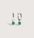 Sterling Silver May Birthstone Huggie Earrings - Green Onyx - Monica Vinader