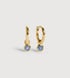 Gold Vermeil September Birthstone Huggie Earrings - Blue Sapphire - Monica Vinader