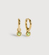 Gold Vermeil August Birthstone Huggie Earrings - Peridot - Monica Vinader
