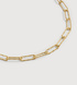 Gold Vermeil Alta Textured Chain Necklace 18' - Monica Vinader