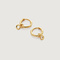 Gold Vermeil Mini Gem Huggie Earrings - White Topaz - Monica Vinader