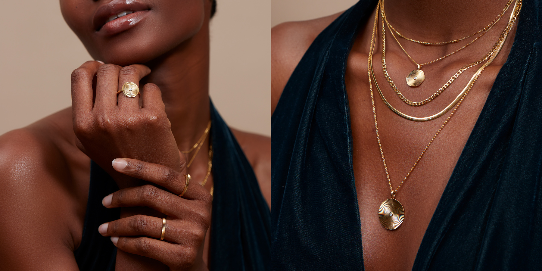 A model showcasing the newest additions to our fluted Disco collection