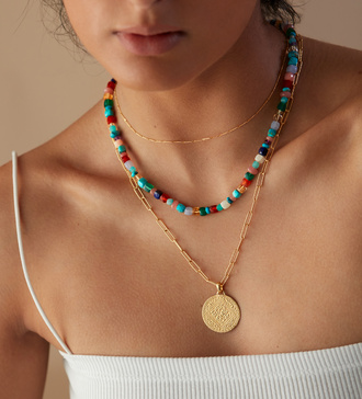 Alternate view of Mini Marie, Freedom, Fine Twist Choker and Alta Textured Chain Necklace Set - Monica Vinader