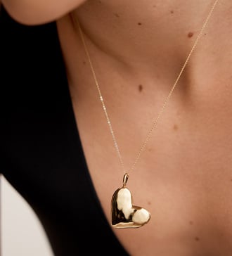 Alternate view of Gold Heart Locket - Monica Vinader