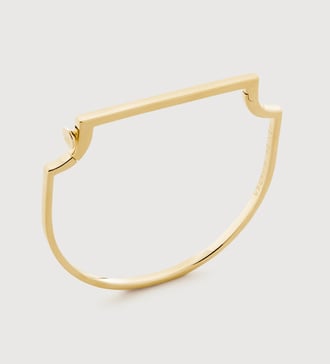 Gold Signature Slim Bangle - Monica Vinader