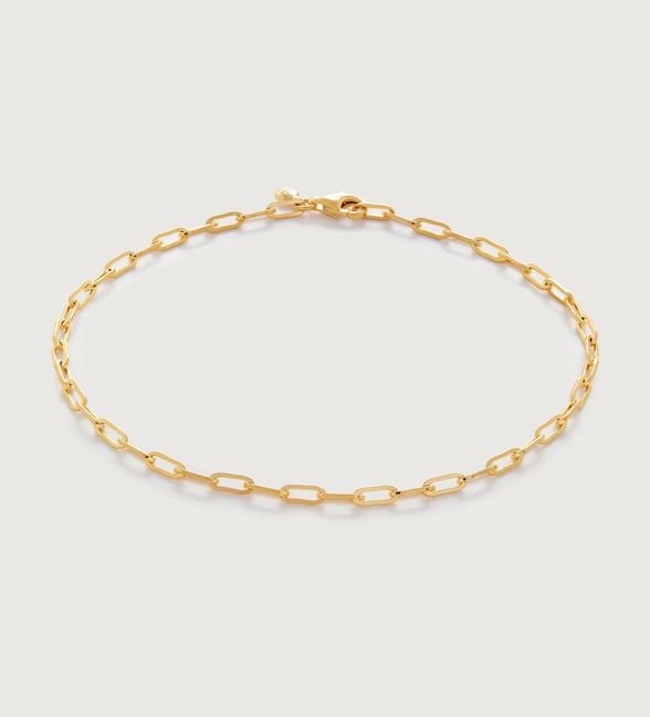 【MONICA VINADER】UK発 18K ヴェルメイユ ハート ブレスレット Heart Charm Bracelet in 18k Gold Vermeil on Sterling Silver