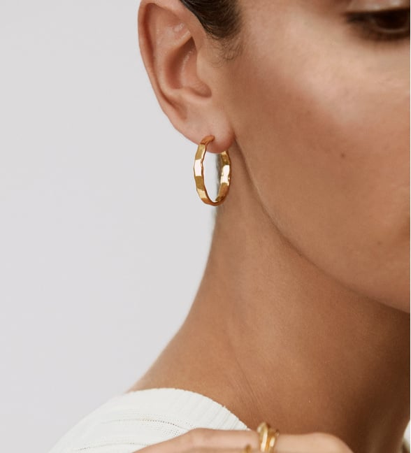 Gold & Silver Hoop Earrings | Monica Vinader