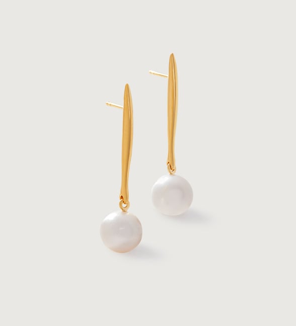 Pearl Earrings | Hoops, Drops, & Studs | Monica Vinader