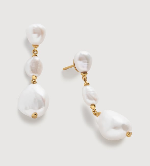 Pearl Earrings | Hoops, Drops, & Studs | Monica Vinader