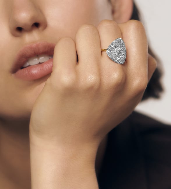 Gold Silver Diamond Teardrop Rings Monica Vinader