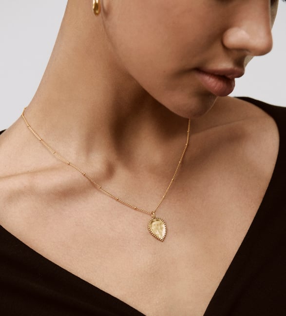 【MONICA VINADER】18KYGヴェルメイユ Rolo チェーンネックレス Rolo Chain 18'/46cm in 18ct Gold Vermeil On Sterling Silver