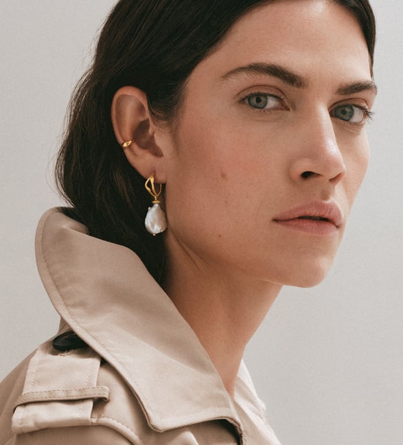 Pearl Earrings | Hoops, Drops, & Studs | Monica Vinader