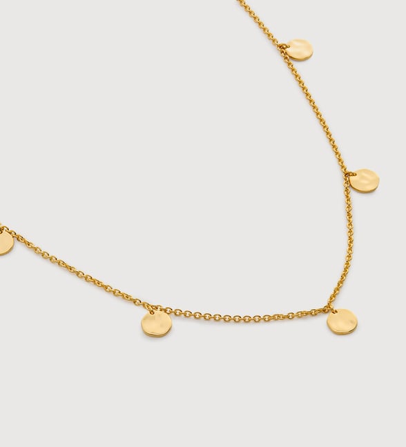 【MONICA VINADER】18Kローズゴールドヴェルメイユ ネックレス Curb Chain Necklace 46cm-50cm/18-20' in 18k Rose Gold