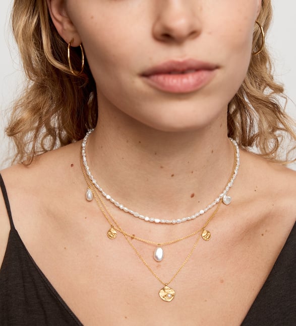 ネックレス・ペンダント [Rita monica] Pearl Chain Necklace Pearl Necklaces | Monica Vinader