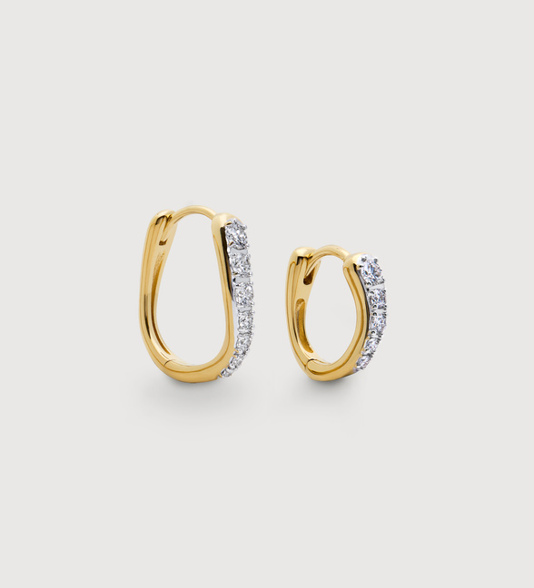 Riva Huggies and Small Hoop Set Lab Grown Diamond