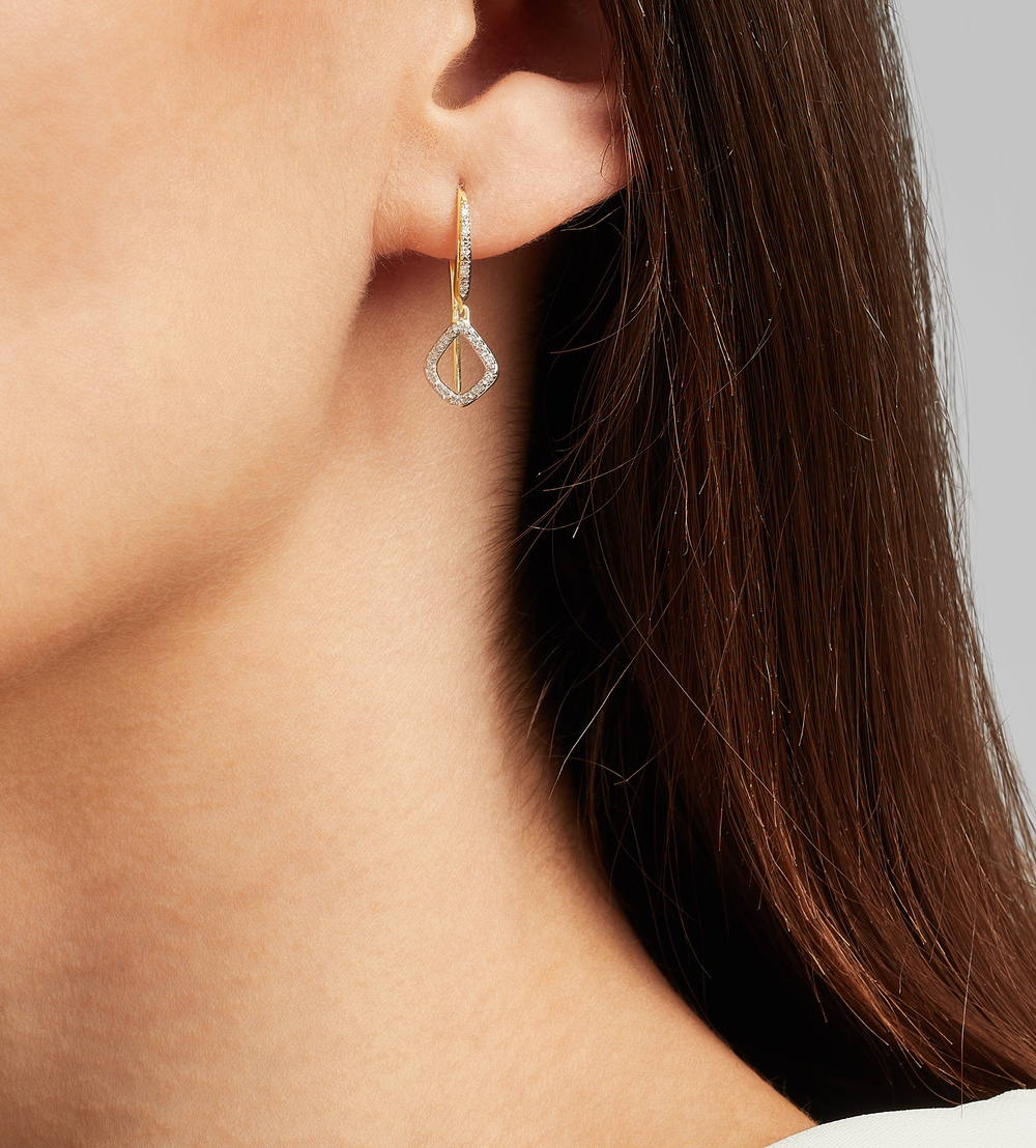 Riva Diamond Hoop Ring in 18ct Gold Vermeil on Sterling Silver with