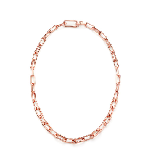 Rose Gold Vermeil Alta Capture Charm Necklace - Monica Vinader