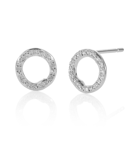 Riva Diamond Hoop Ring in 18ct Gold Vermeil on Sterling Silver with