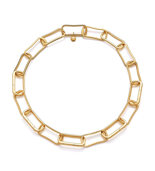 Gold Vermeil Alta Capture Large Link Necklace - Monica Vinader