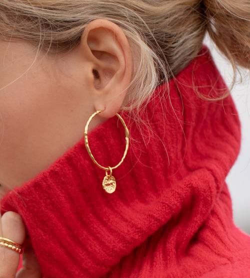 Alternate view of Gold Vermeil Siren Muse Large Hoop Earrings - Monica Vinader