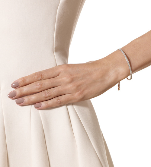 Alternate view of Rose Gold Vermeil Fiji Pave Bar Petite Bracelet - Diamond Model