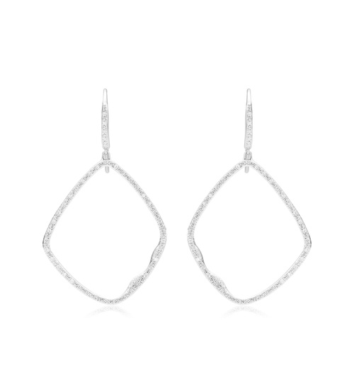 Riva Diamond Hoop Ring in 18ct Gold Vermeil on Sterling Silver with