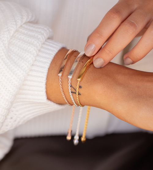 Alternate view of Sterling Silver Linear Chain Bracelet - Monica Vinader