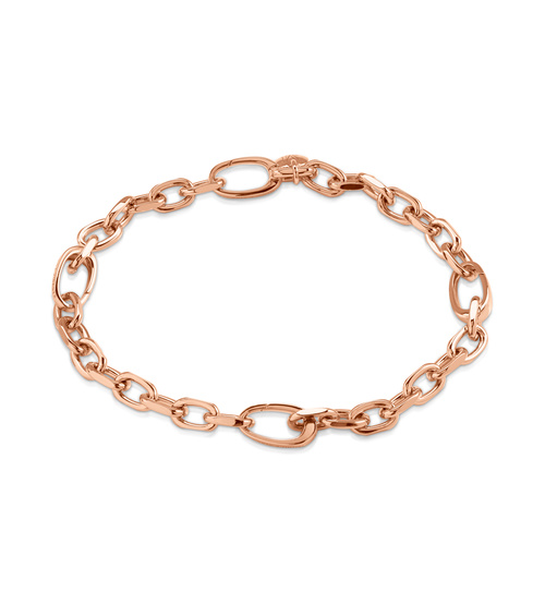 Rose Gold Vermeil Alta Capture Mini Link Charm Bracelet - Monica Vinader