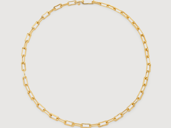 Gold Vermeil Alta Mini Chain Necklace - Monica Vinader