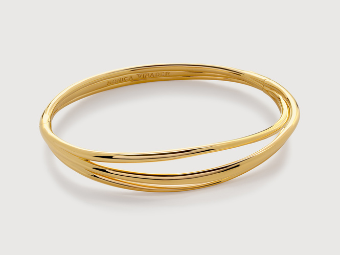 Gold Vermeil Nura Wrap Bangle - Monica Vinader