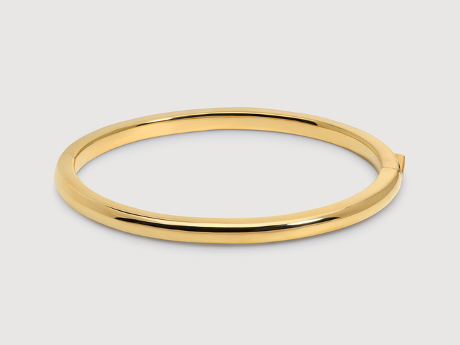 Gold Vermeil Kate Young Slim Bangle - Monica Vinader