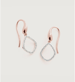 Rose Gold Vermeil Riva Diamond Kite Earrings - Diamond - Monica Vinader