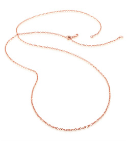 Rose Gold Vermeil Rolo Chain 32"/81cm with adjuster - Monica Vinader