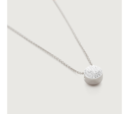 BOUTON DE NECKLACE SILVER DIAMOND