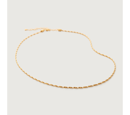 Disco Chain Necklace Adjustable 46-51/18-20' in 18k Gold Vermeil on ...