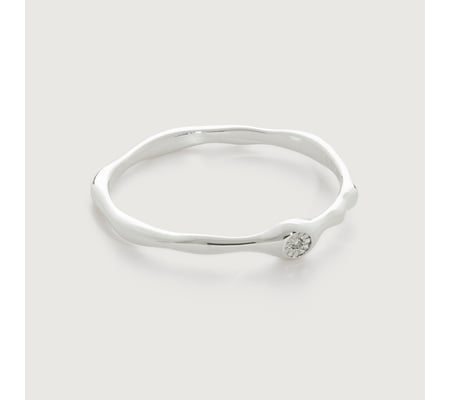 Mdiv Rings MV Siren™ Mini Diamond Stacking Ring in Sterling Silver | Jewellery by ...
