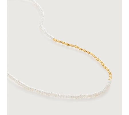 Mini Nugget Pearl Beaded Necklace | Monica Vinader