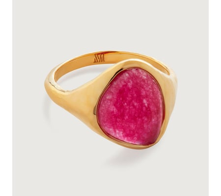 Gold Vermeil Rio Gemstone Ring - Pink Quartz