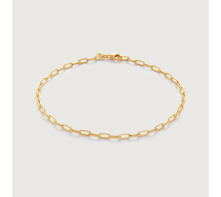 Bevilles 45cm Faceted Paperclip Chain in 9kt Yellow Gold main image 1