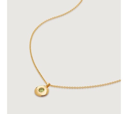 Gold Vermeil August Birthstone Chain Necklace - Peridot