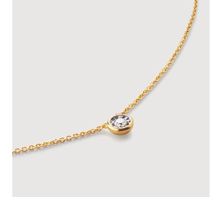 Solitaire Diamond Chain Necklace 2.5mm | Monica Vinader